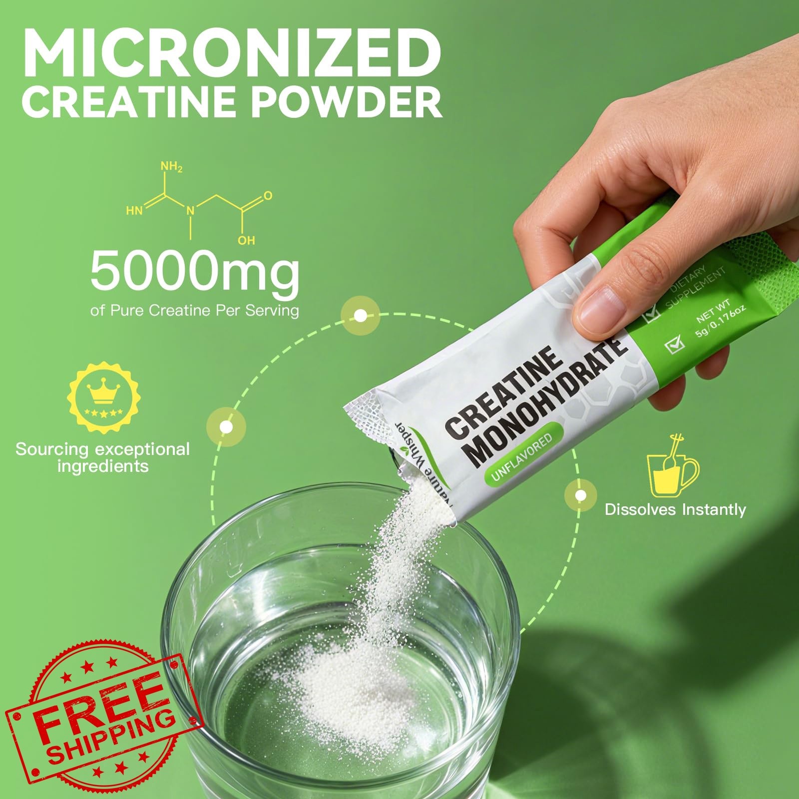 Nature Whisper 5.29oz Creatine Monohydrate Powder