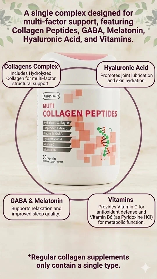 Collagen Peptides Powder for Women Hydrolyzed Collagen Protein Types I&III 10 oz