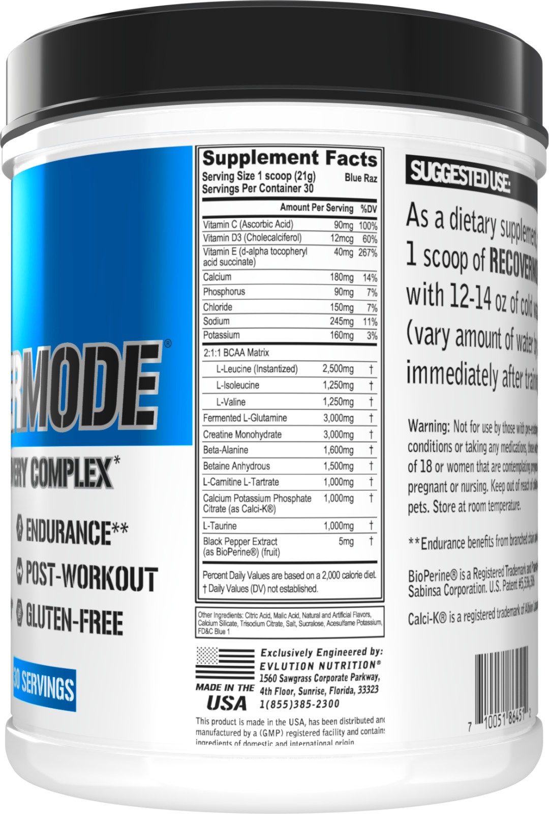 Evlution Nutrition Recover Mode – Complete Post Workout & Hydration – 30 Serving