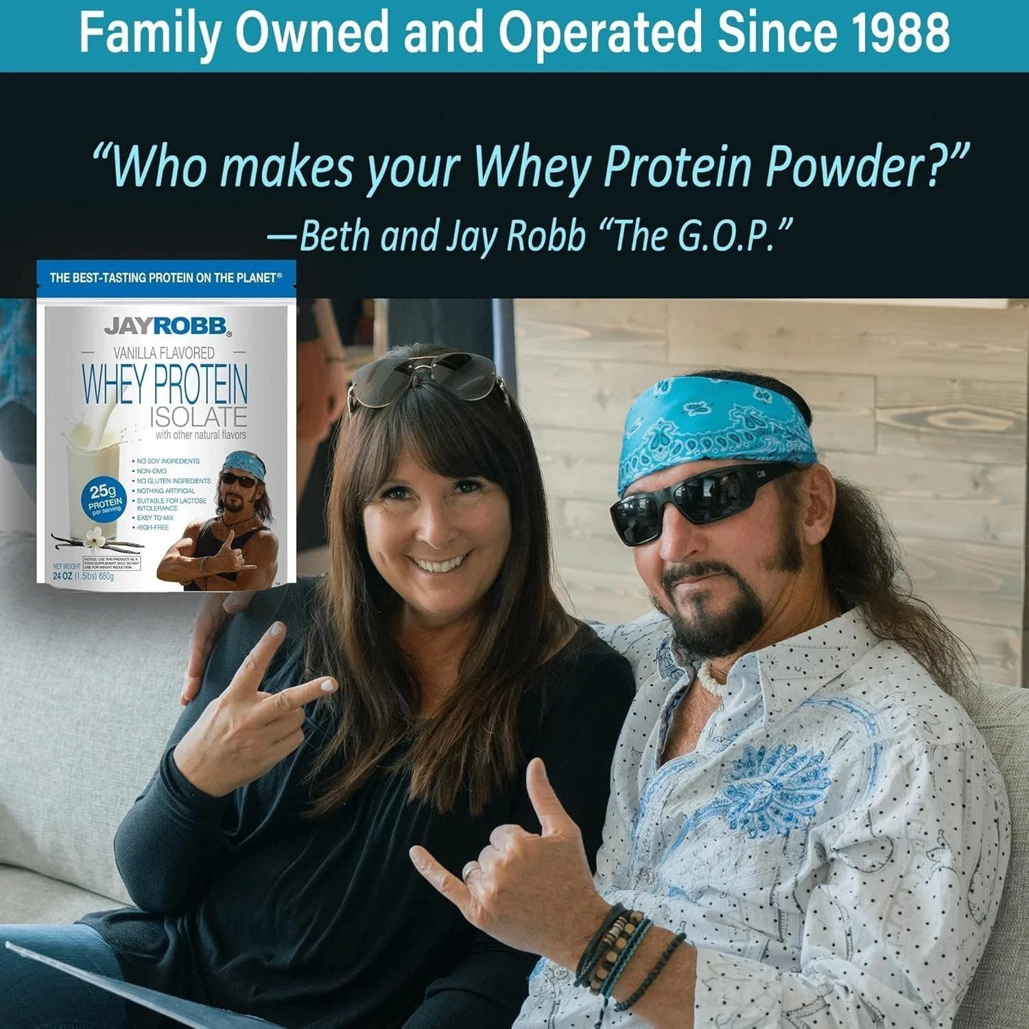 Jay Robb Whey Protein Isolate Vanilla 24 oz