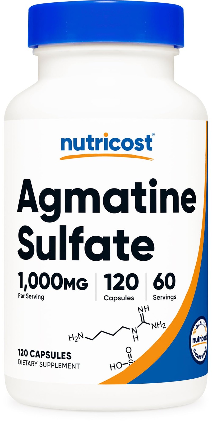 Nutricost Agmatine Sulfate 1000mg, 120 Capsules – 120 Count (Pack of 1)