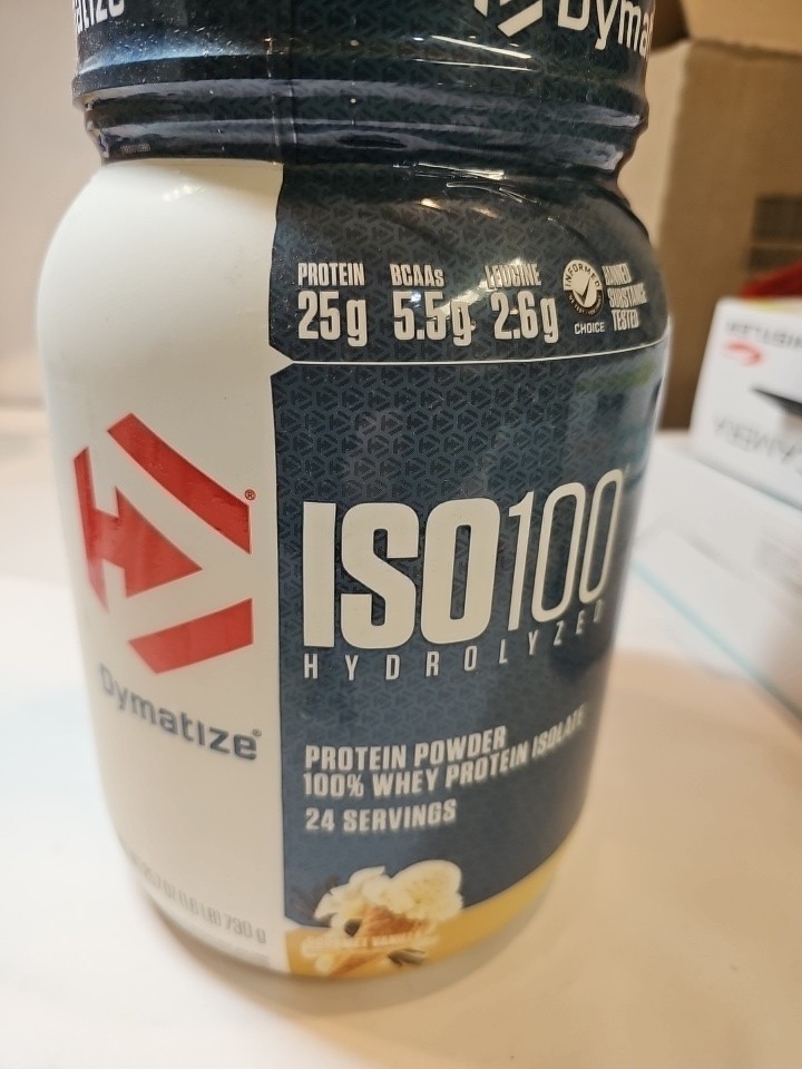 Dymatize ISO100 Hydrolyzed Whey Isolate 25gProtein Powder Vanilla Protein 1.6lb