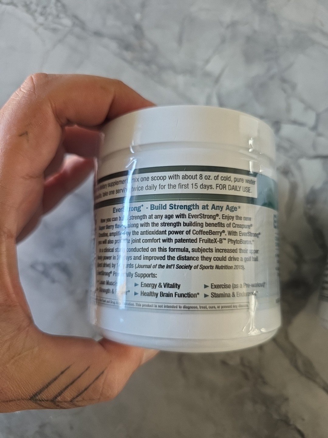 2 Pack EverStrong – Muscle Mass Creapure Creatine 210 Grams Each EXPIRED SEALED