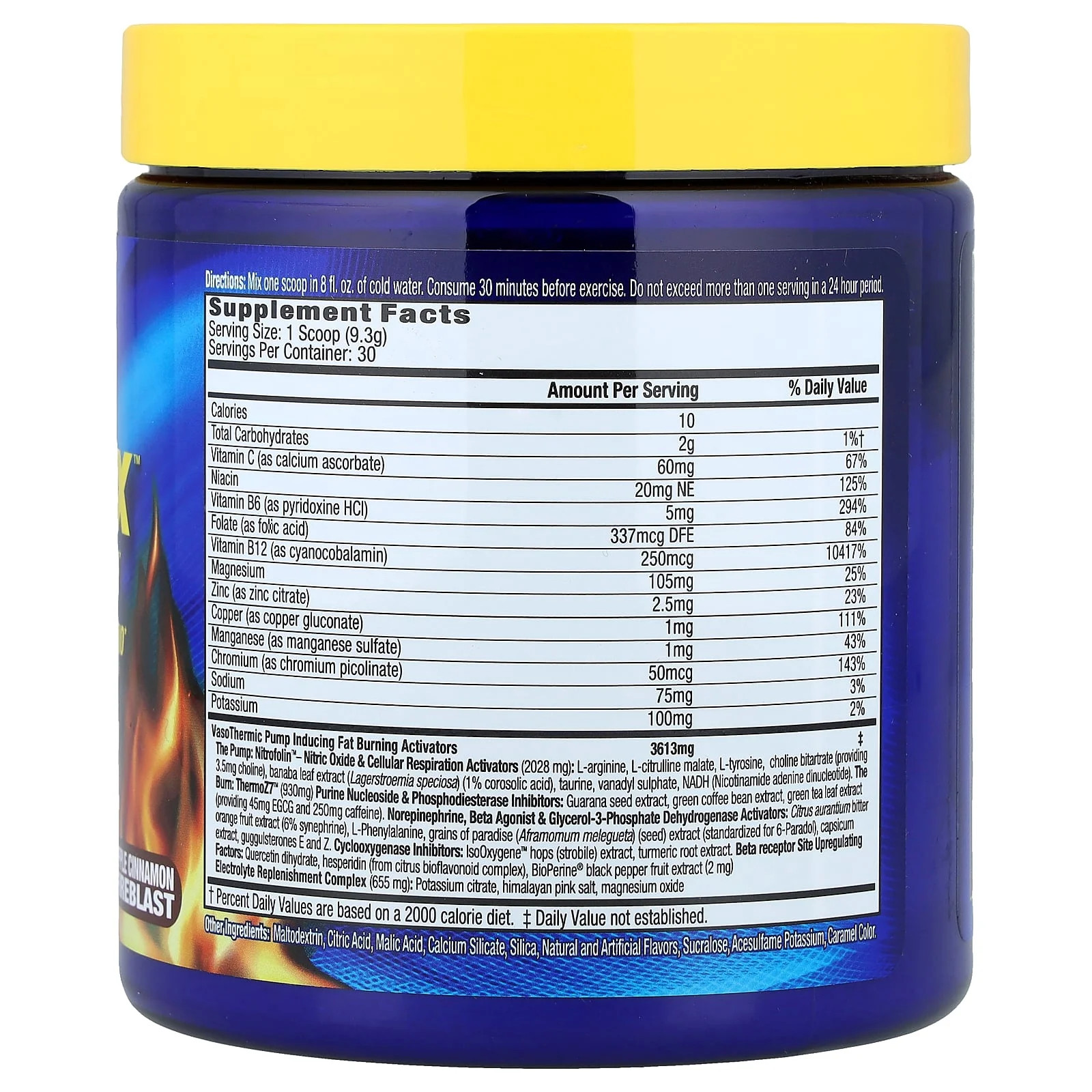 MHP Anadrox Pump & Burn, Pre-Workout Amplifier, Apple Cinnamon Fireblast, 9.84 O