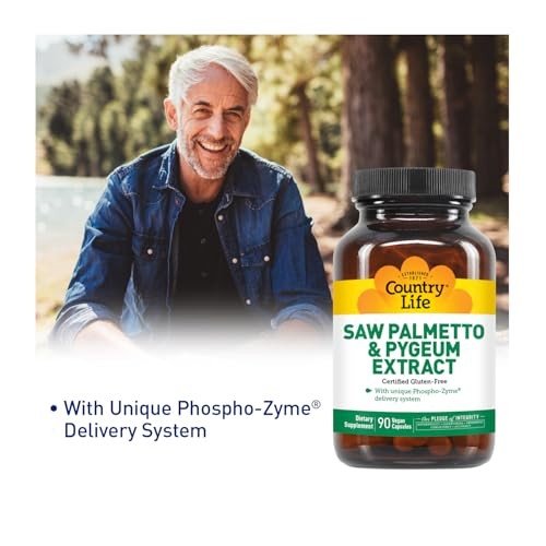 Country Life Saw Palmetto & Pygeum Extract – Prostate 90 Count (Pack of 1)