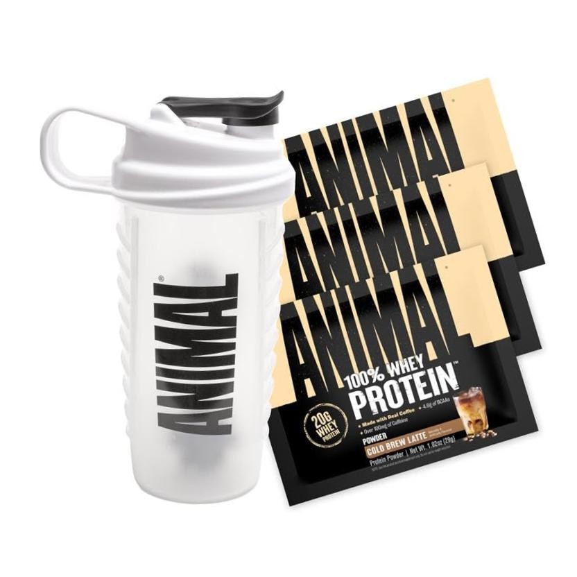 100% Whey Protein Powder Samples & 25oz BPA Shaker + Samples Shaker + Samples