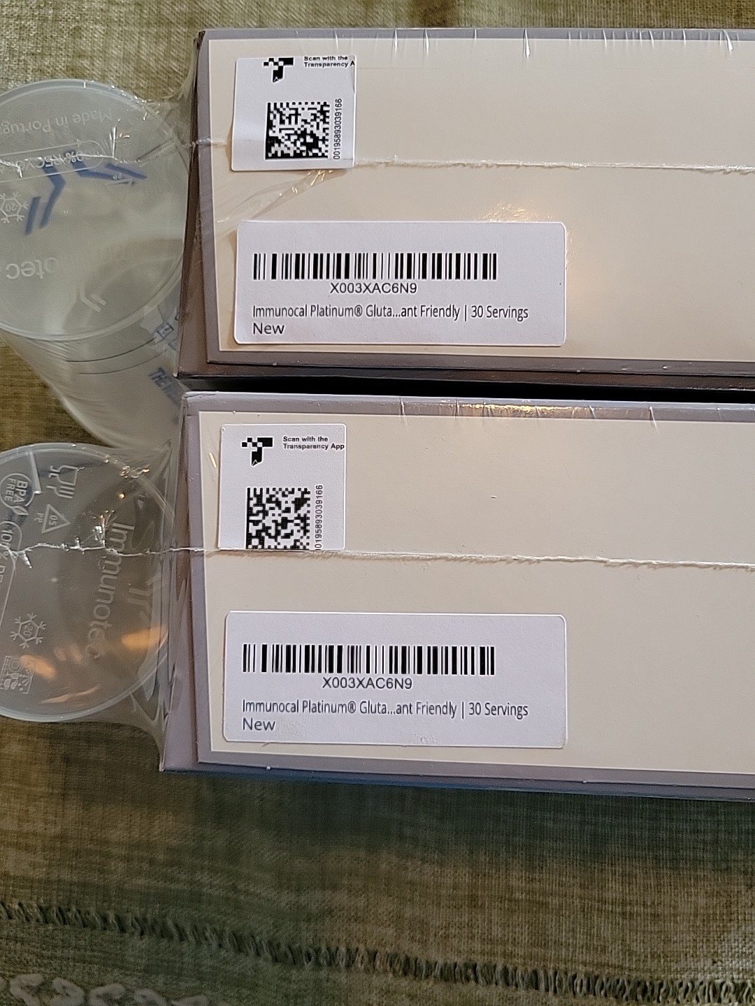 Immunotec: Immunocal Platinum. 2 boxes. Brand New With Mixing Cup. 30 Pouches Ea