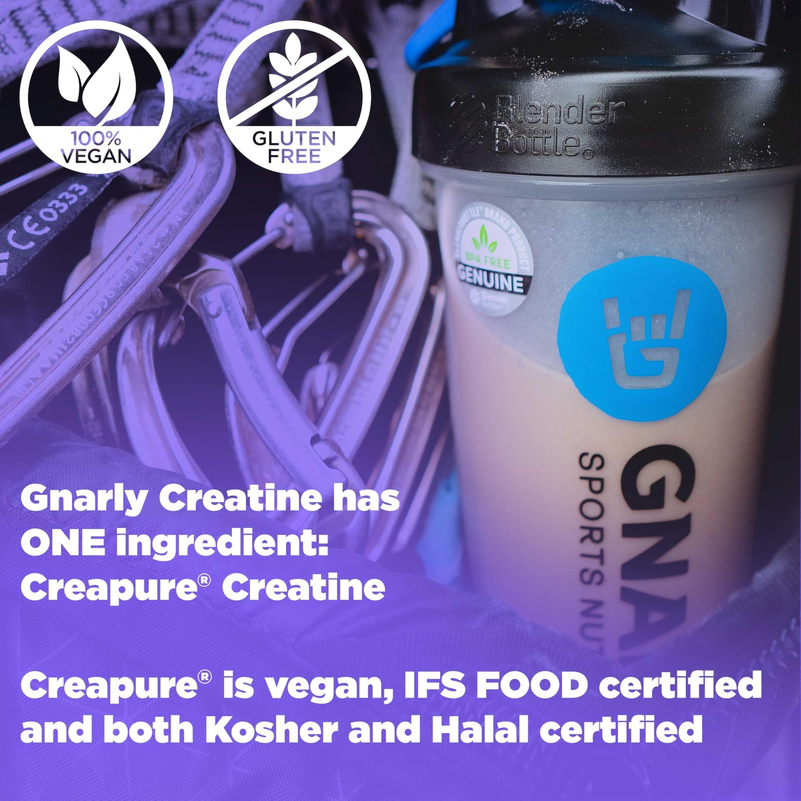 Gnarly Nutrition Creatine Powder – Creapure Vegan Creatine Supplement – NSF S…