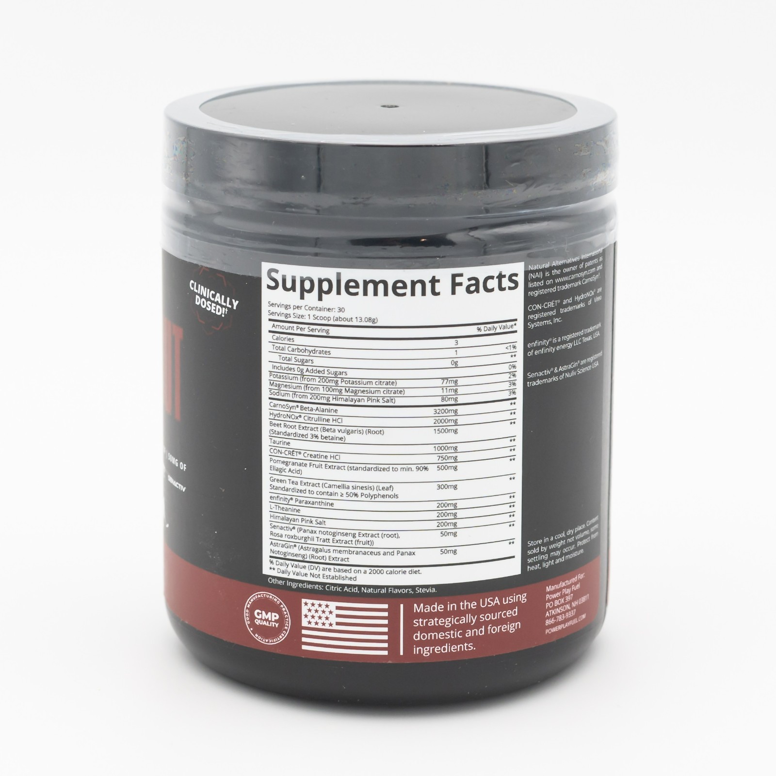 Power Play Fuel Caffeinated Pre-Workout Powder with Electrolytes – Citrus Punch
