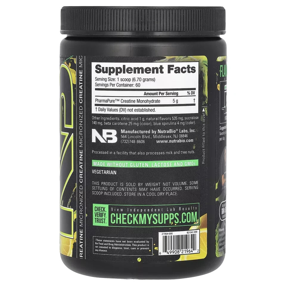 Micronized Creatine Burst, Citrus Rush Lemon Lime, 0.89 lb (402 g)