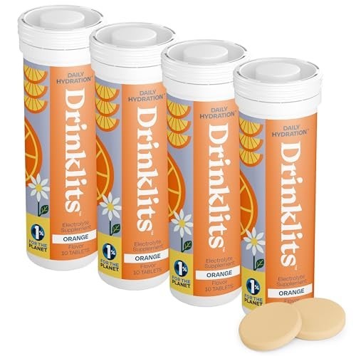 Electrolyte Hydration Tablets Bundle – 4 Tubes, 0g Sugar, Natural Sports Drink,
