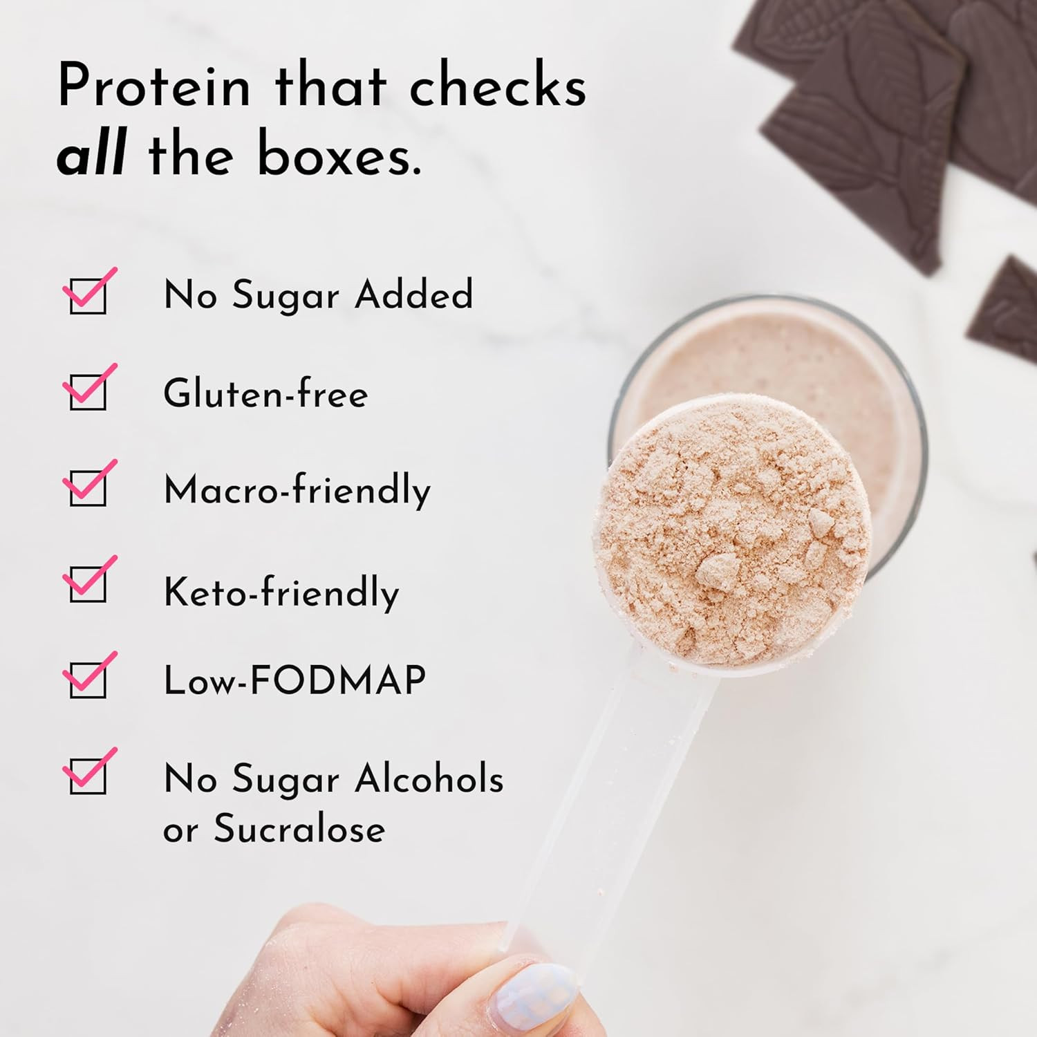 Mint Chocolate Protein Powder | 15 Servings | 24G Grass-Fed New Zealand Whey + 4