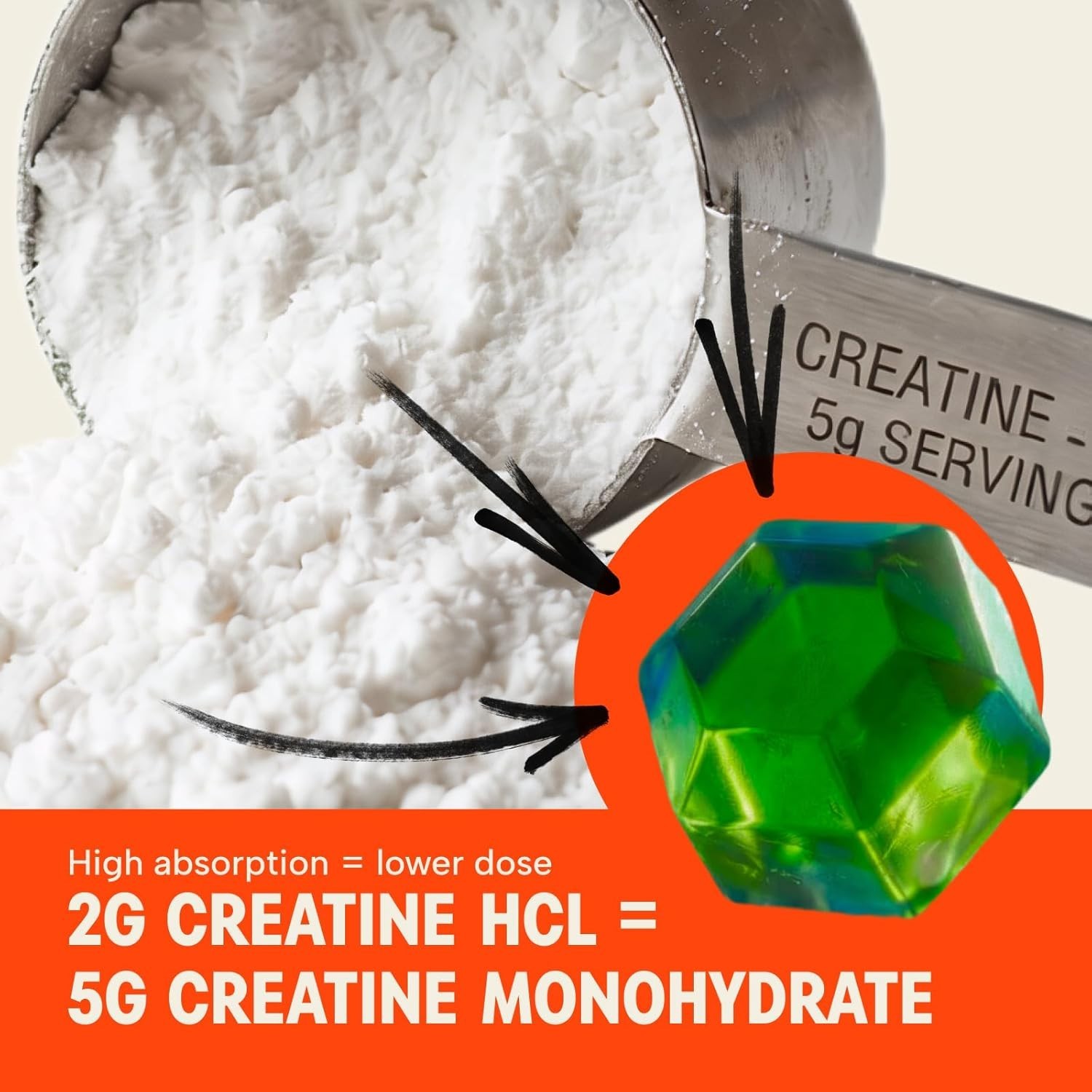 Vegan Nootropic Creatine HCl w/ Cordyceps L-Theanine DMAE B12 Etc : 150 GUMMIES