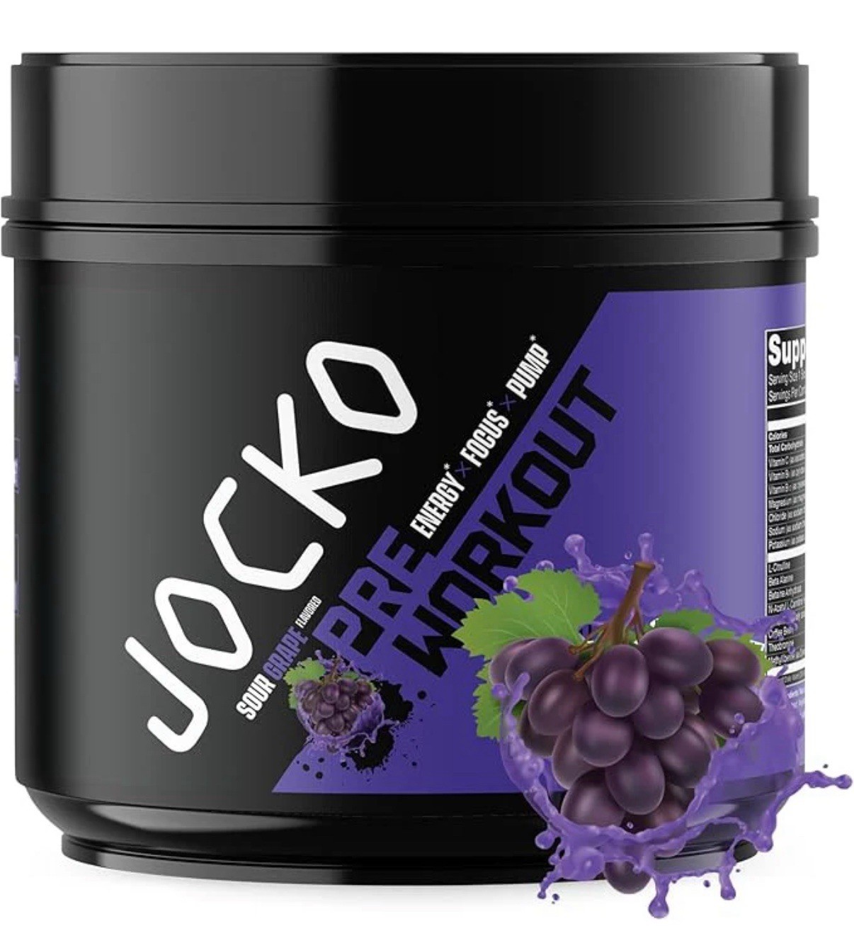Jocko Fuel Ultimate Pre-Workout Energy Powder – Sour Grape – Size: 18.84 oz