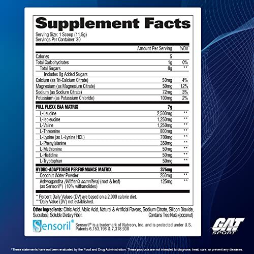 GAT SPORT Flexx EAAs + Hydration, Advanced Essential Assorted Flavor Names