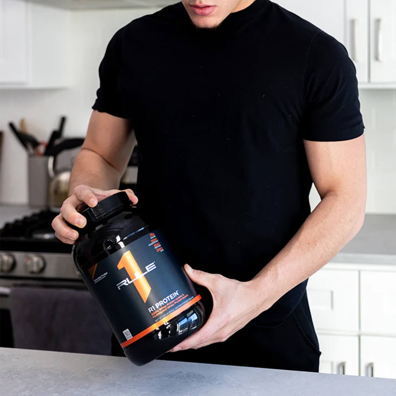 RULE 1 Protein 16 serv Chocolate Fudge Whey Protein Isolate Hydrolysate 1.07lb