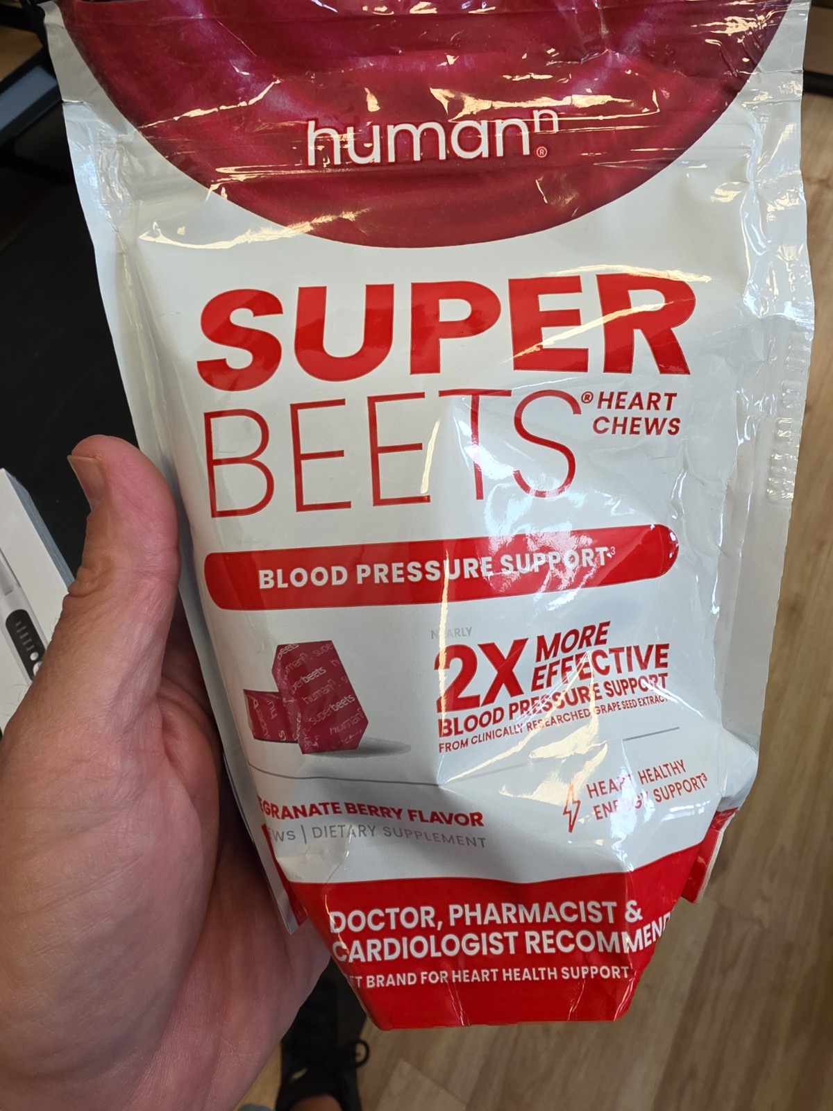 humanN Super Beets for blood pressure support – 60 soft chews – New Bag