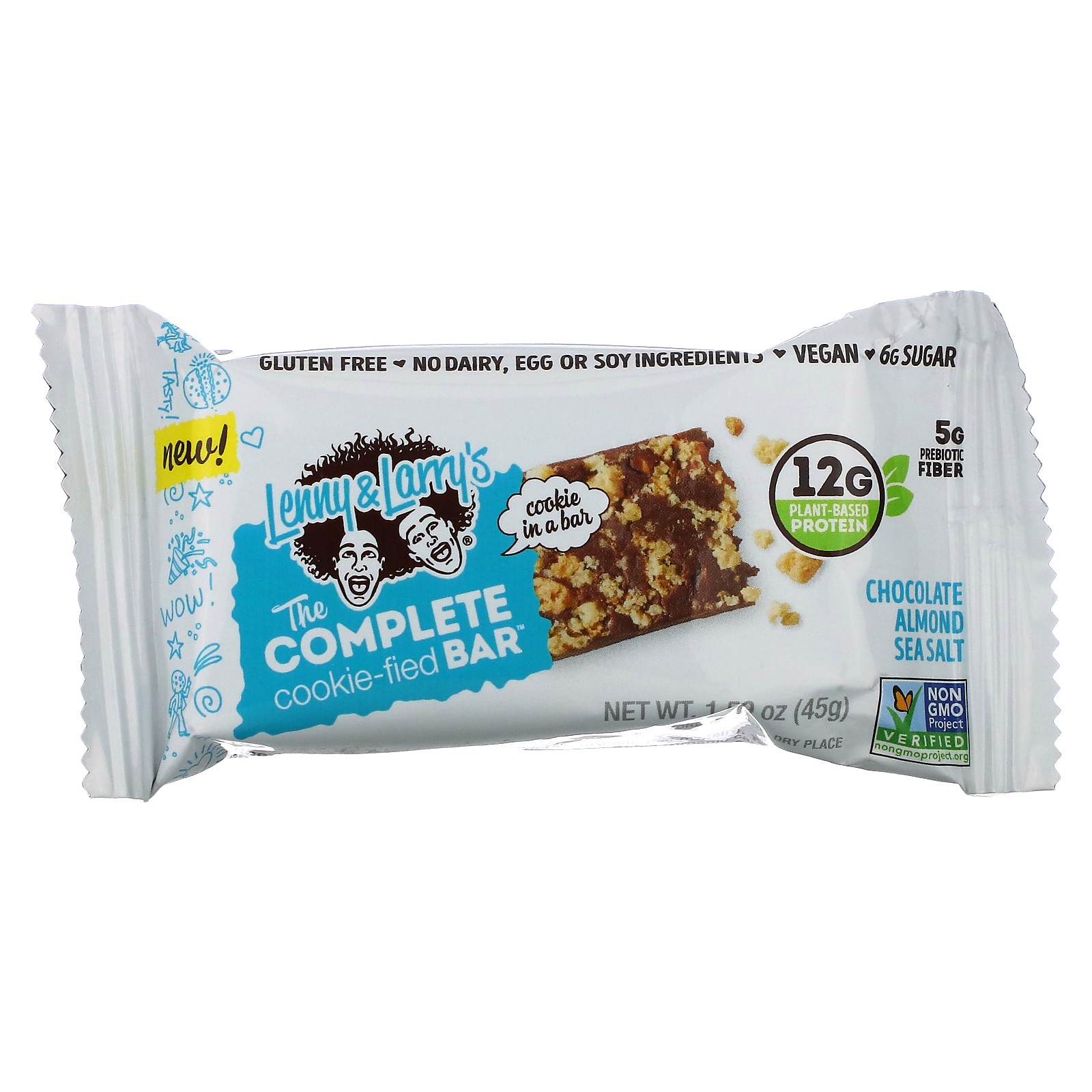 Cookie-Fied® Bar, Chocolate Almond Sea Salt, 9 Bars, 1.59 oz (45 g) Each