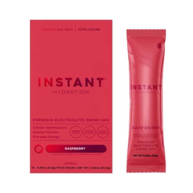 Instant Hydration Raspberry Electrolyte Drink Mix Sports Drink – 10ct/80gms