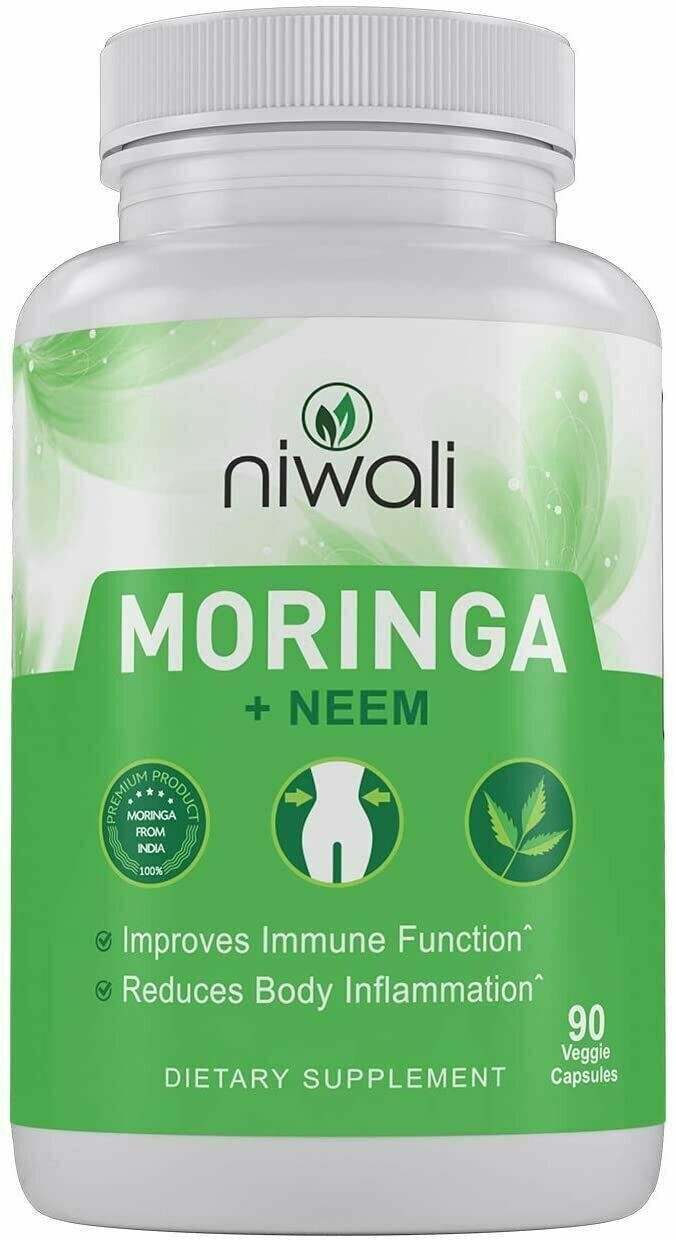 Niwali Moringa + Neem 90 Veggie Capsules – Immune Support & Inflammation Relief