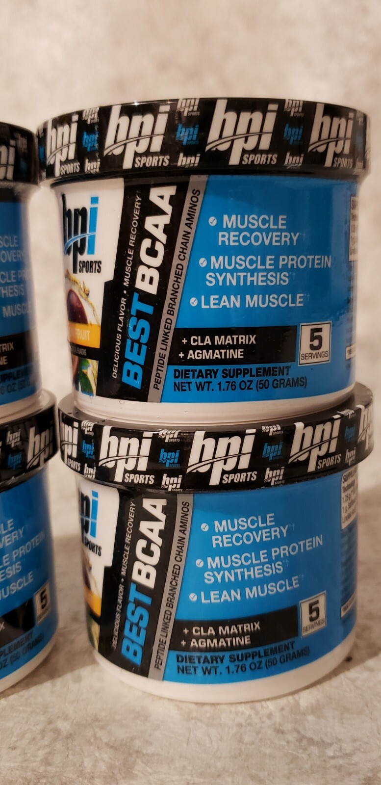 Qty 4 – BPI BEST BCAA – PASSION FRUIT – 5 Servings EACH JAR – 20 Total – 8/2025