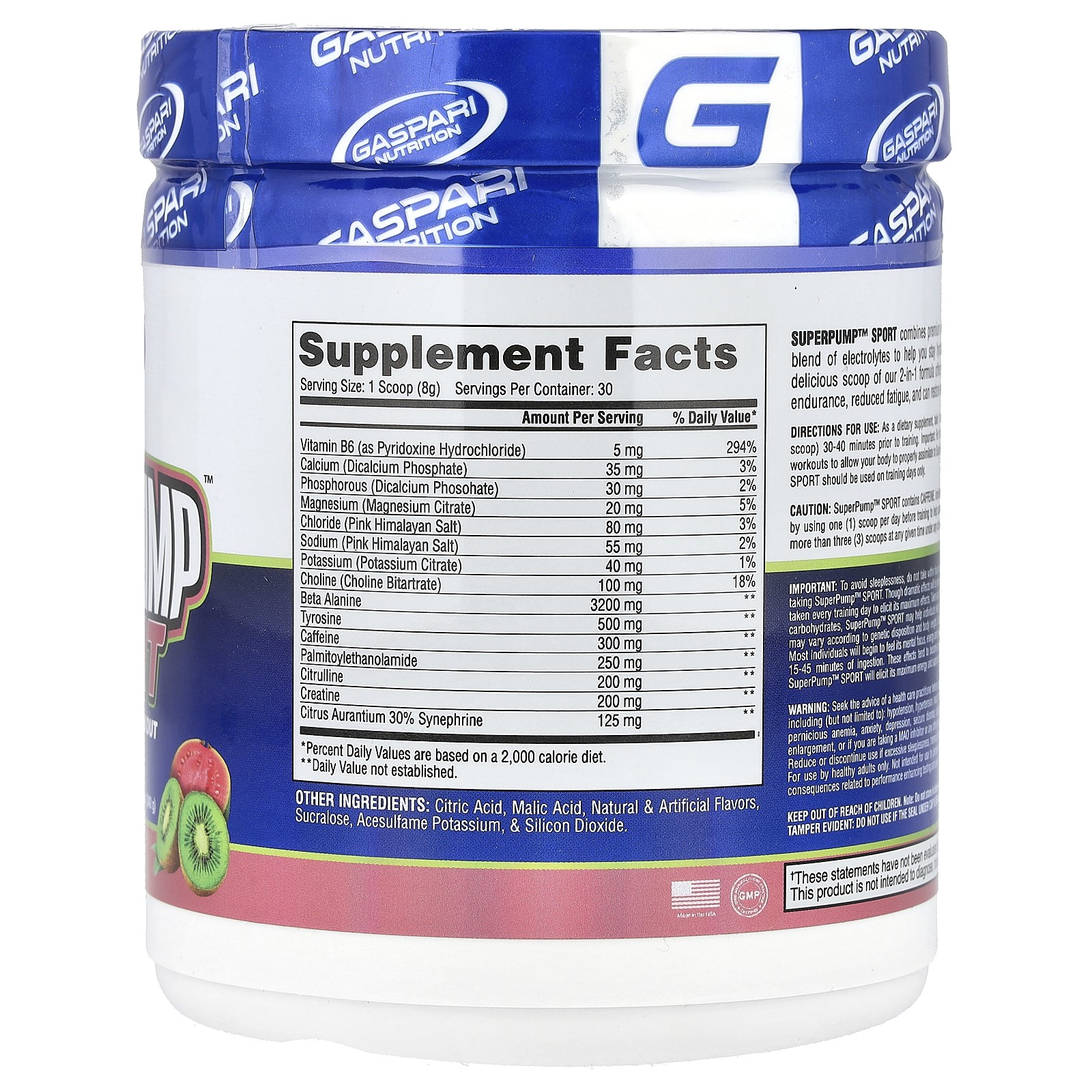 SuperPump™ Sport, Hydrating Pre-Workout, Guava Kiwi, 8.47 oz (240 g)