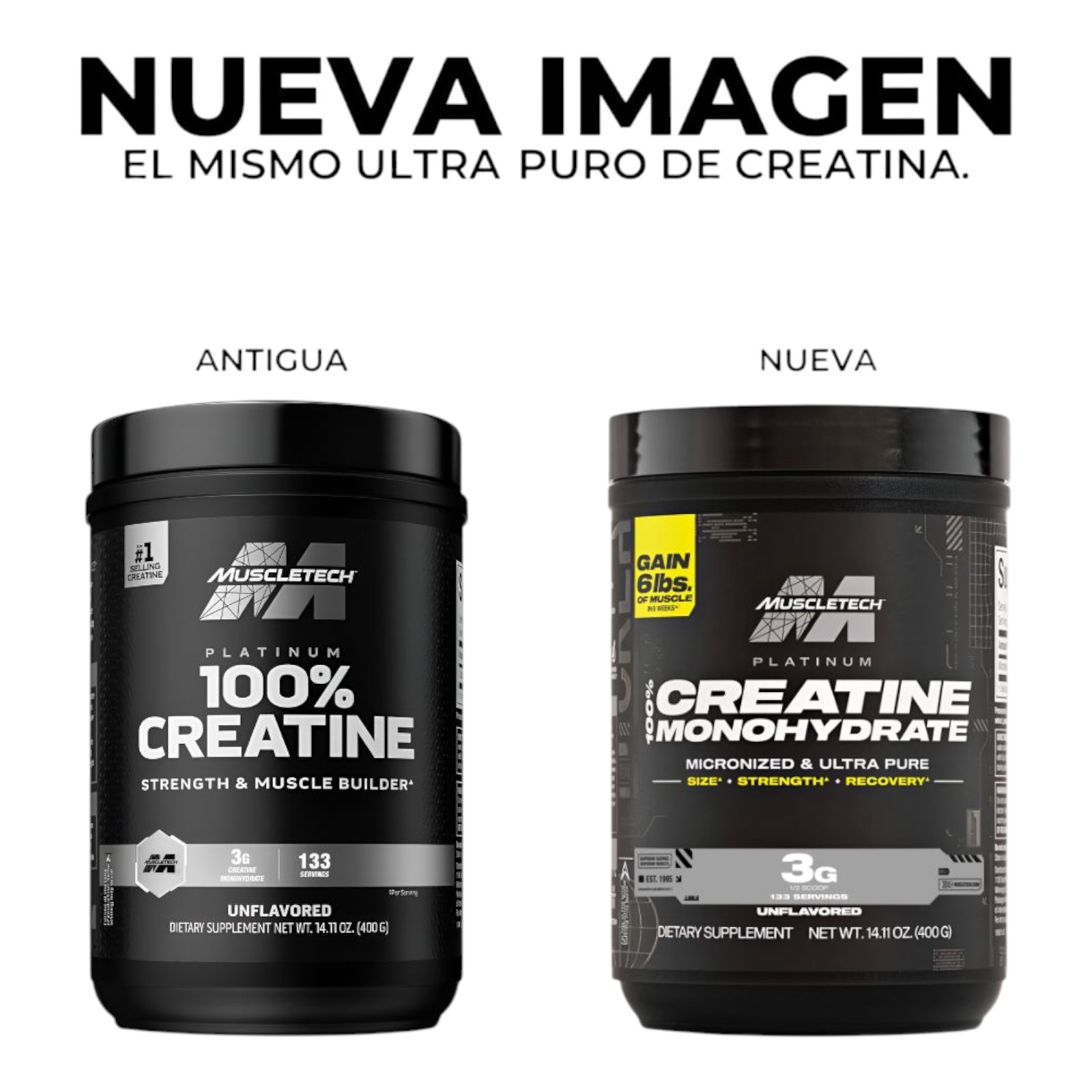 Muscletech, Essential Series, Platinum 100% Creatine, Unflavored, 14.11 oz