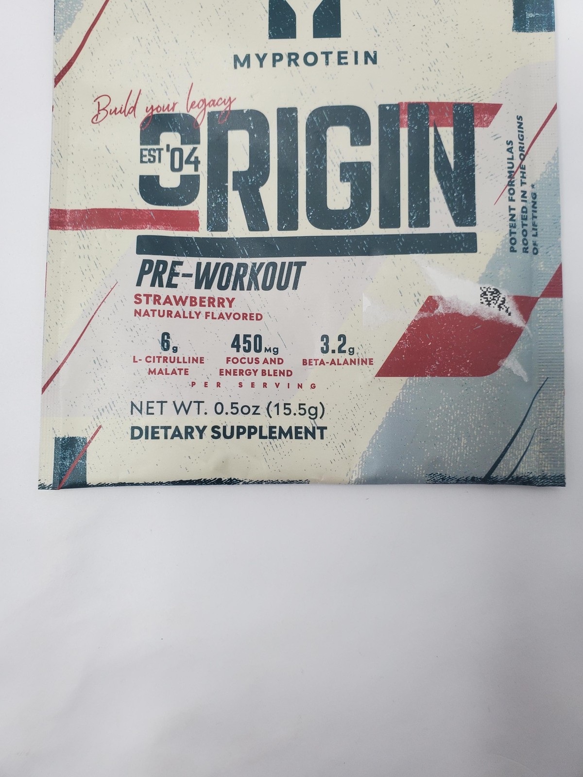 10pk Myprotein Origin Pre-Workout Strawberry 0.5 Oz Sachets 300mg exp 8/26