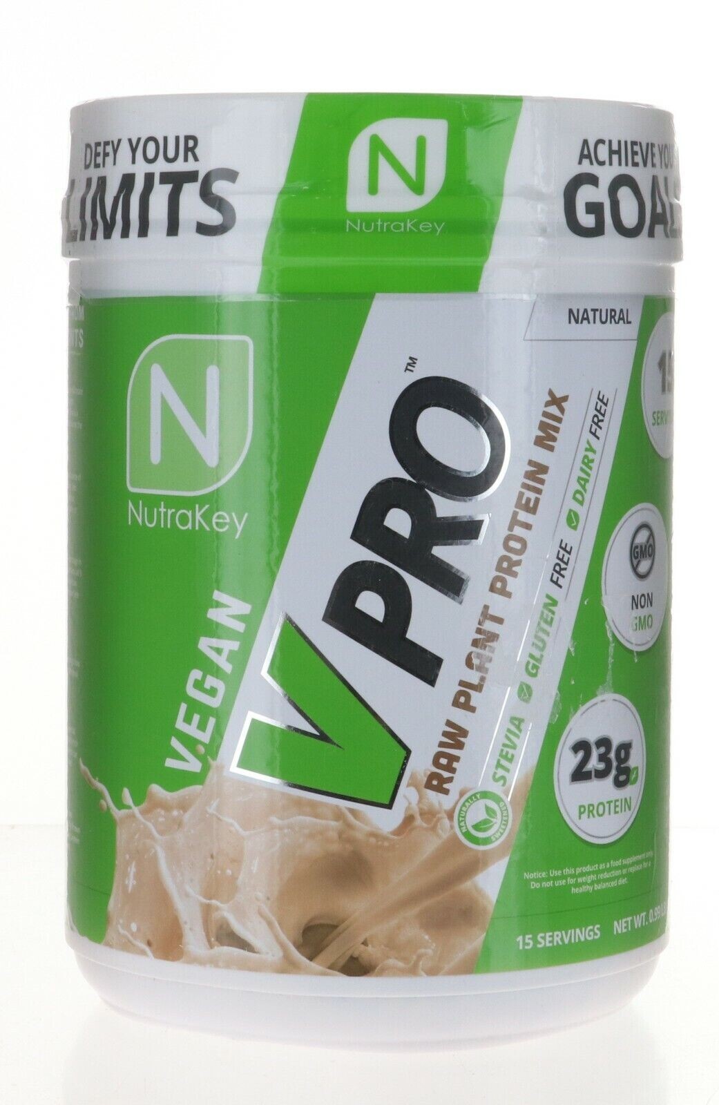 NutraKey V-Pro, Raw Plant Based Protein Powder (1 LB)