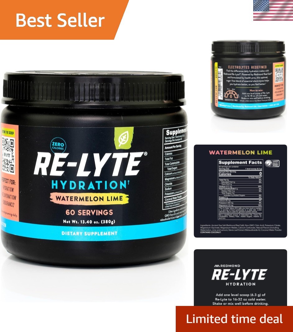 Re-Lyte Hydration Electrolyte Powder Mix Watermelon Lime