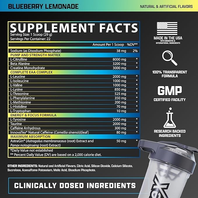 Nutrex Research Outlift Clinical Pre Workout Powder 22 Servings Multiple Flavors