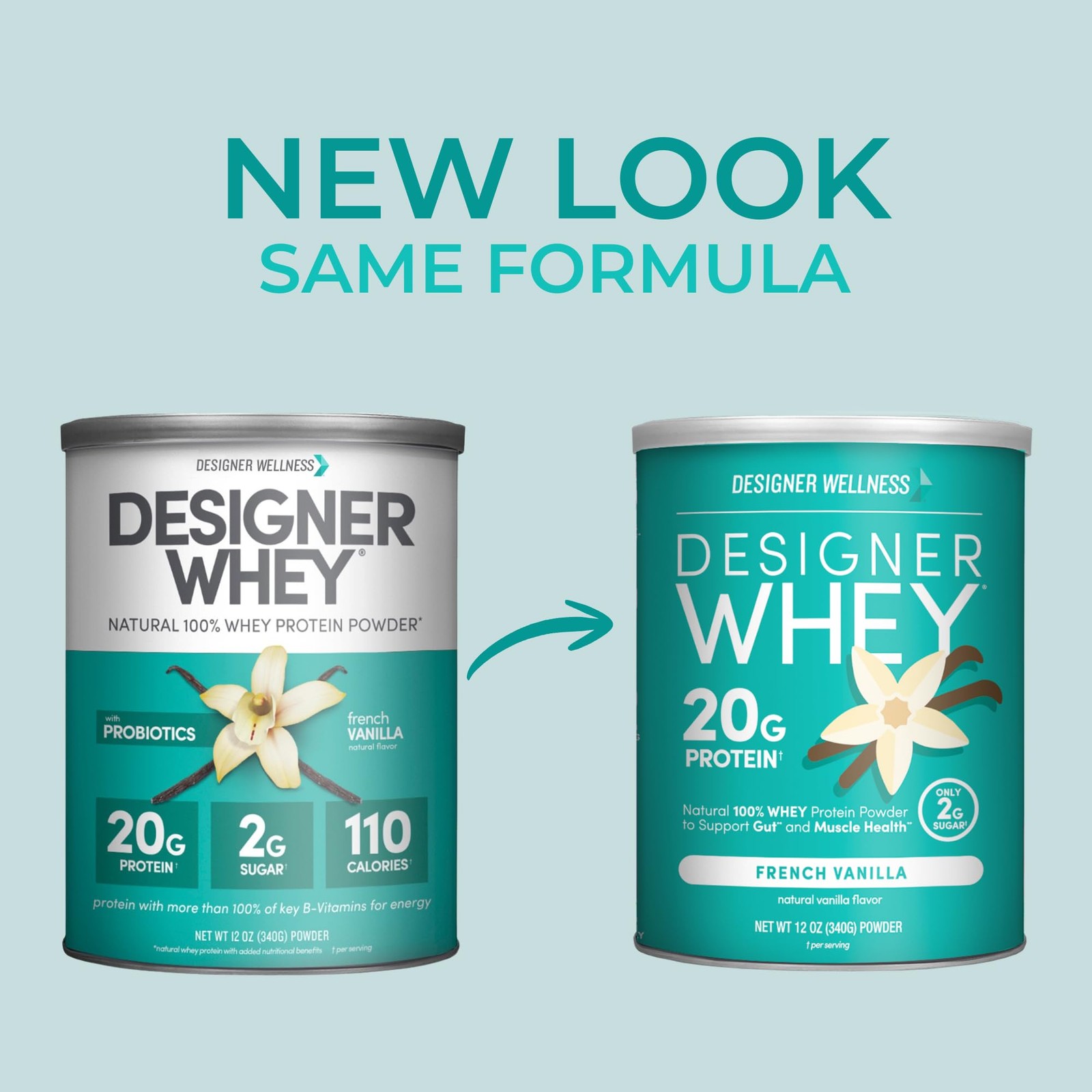 , Designer Whey, Natural Whey Protein Powder with Probiotics, Fiber, and Key …