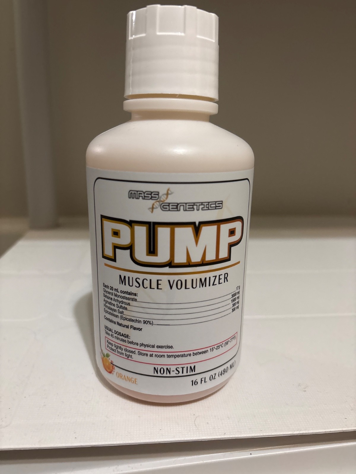 Mass Genetics New Pump Muscle and Hydration 16oz Fruit Punch Non Stim