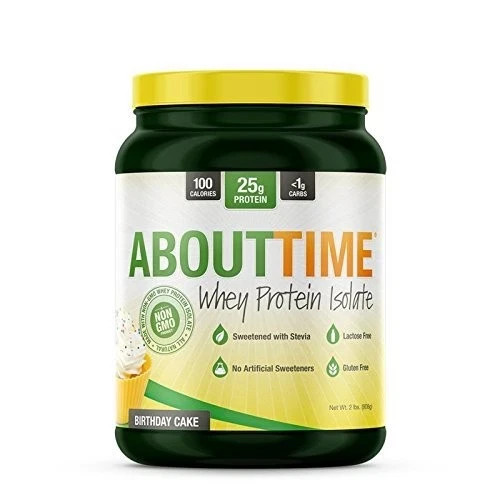 About Time Whey Protein Isolate Powder 25g Birthday Cake, Natural Ingredients…