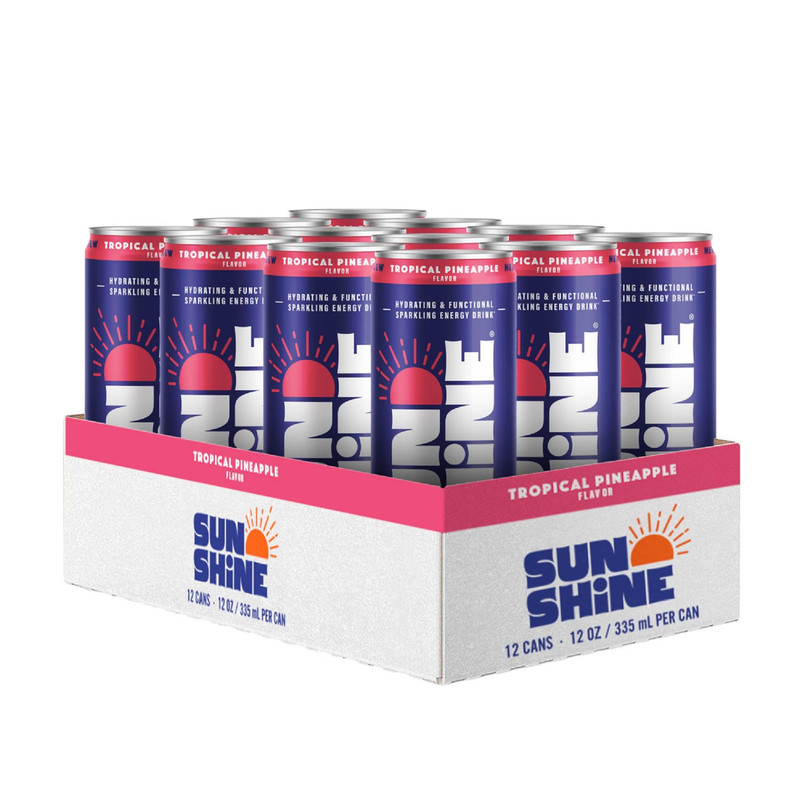 Legendary Sunshine Sunshine Sparkling Energy Drink Tropical Pineapple Daily