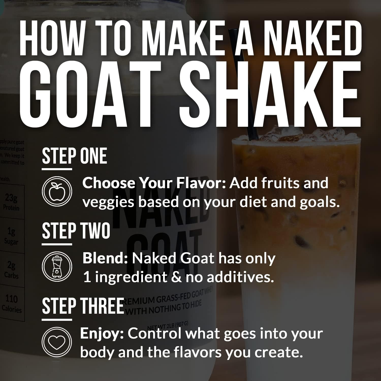 NAKED Goat – Pasture Fed Goat Whey Protein Powder from Small-Herd Wisconsin Dair