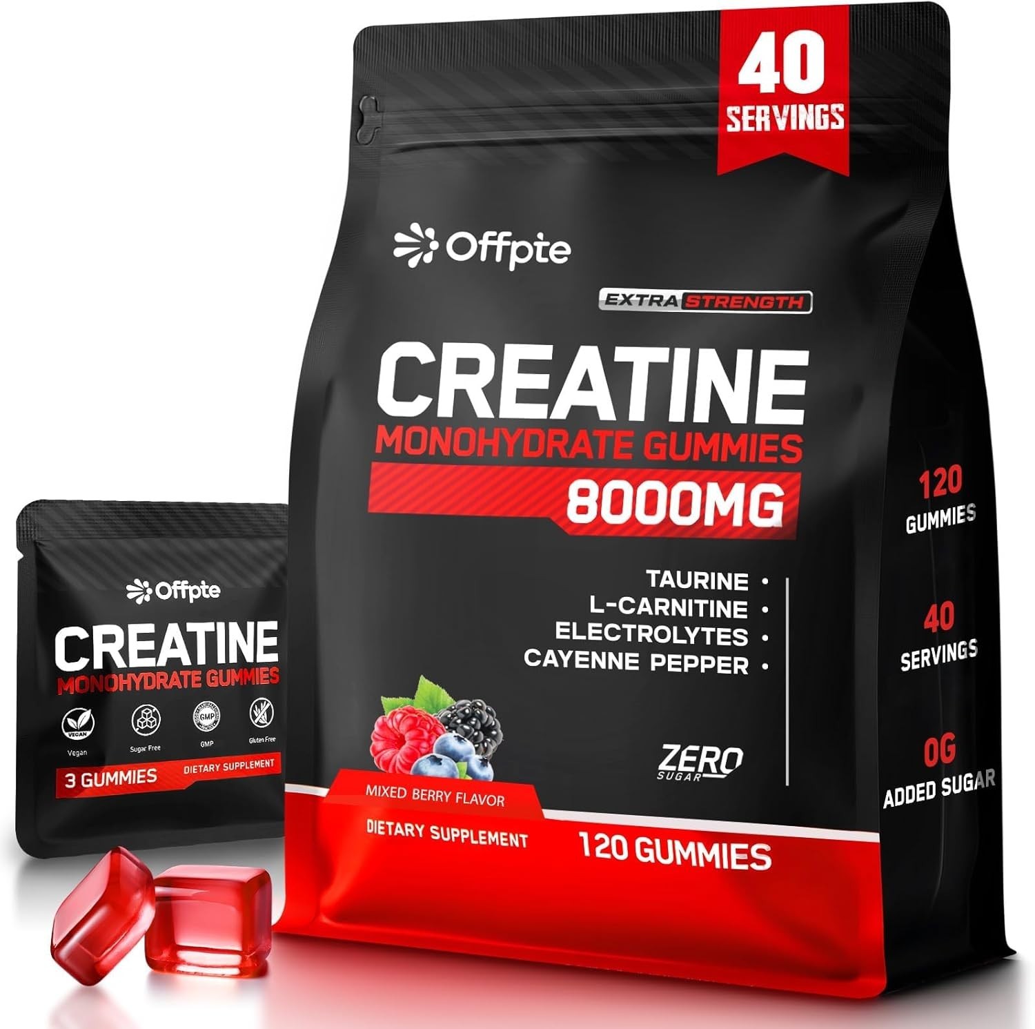 Creatine Monohydrate Gummies for Men & Women,120 Sugar EXP 6/27