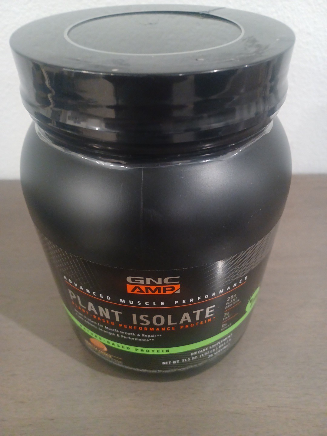 New GNC Amp Plant Isolate Protein 28 Servings Vanilla Cookie 1.97 lbs EXP 1/27