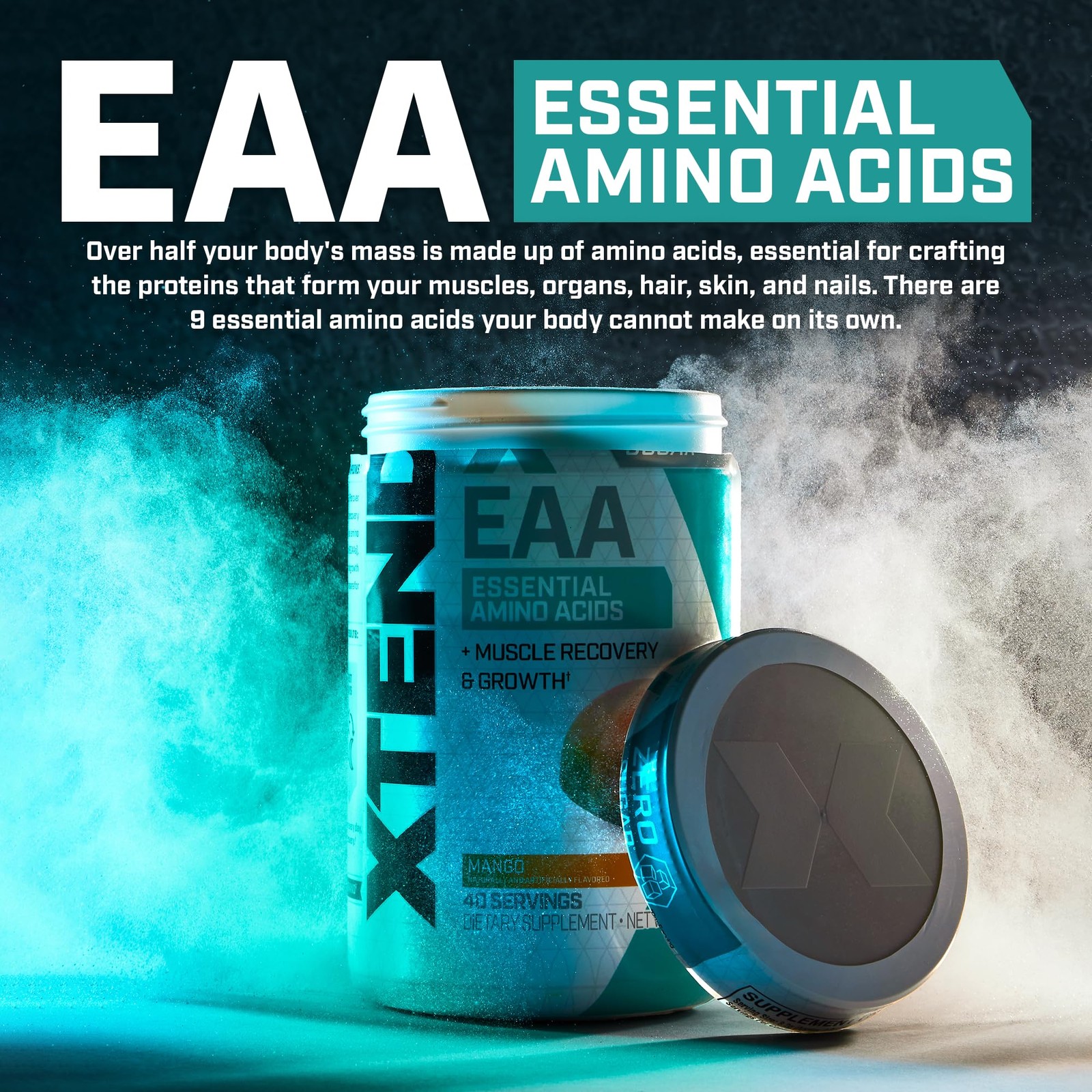 Xtend Scivation EAA + BCAA Powder | Muscle 11.9 Ounce (Pack of 1), Lemon Lime