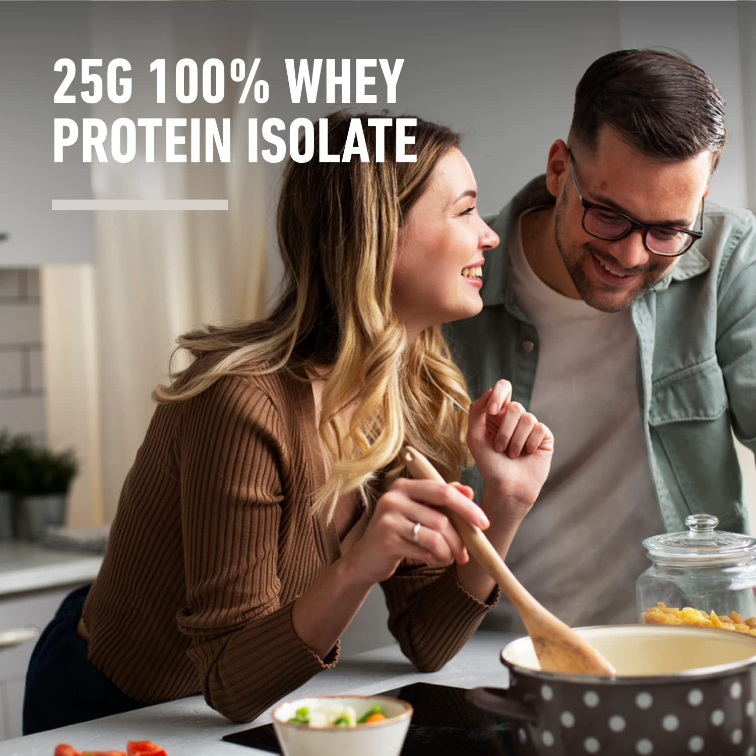 Zero Carb 100% Pure Whey Isolate Protein Powder, Gluten Free, with Vitamins, Coo
