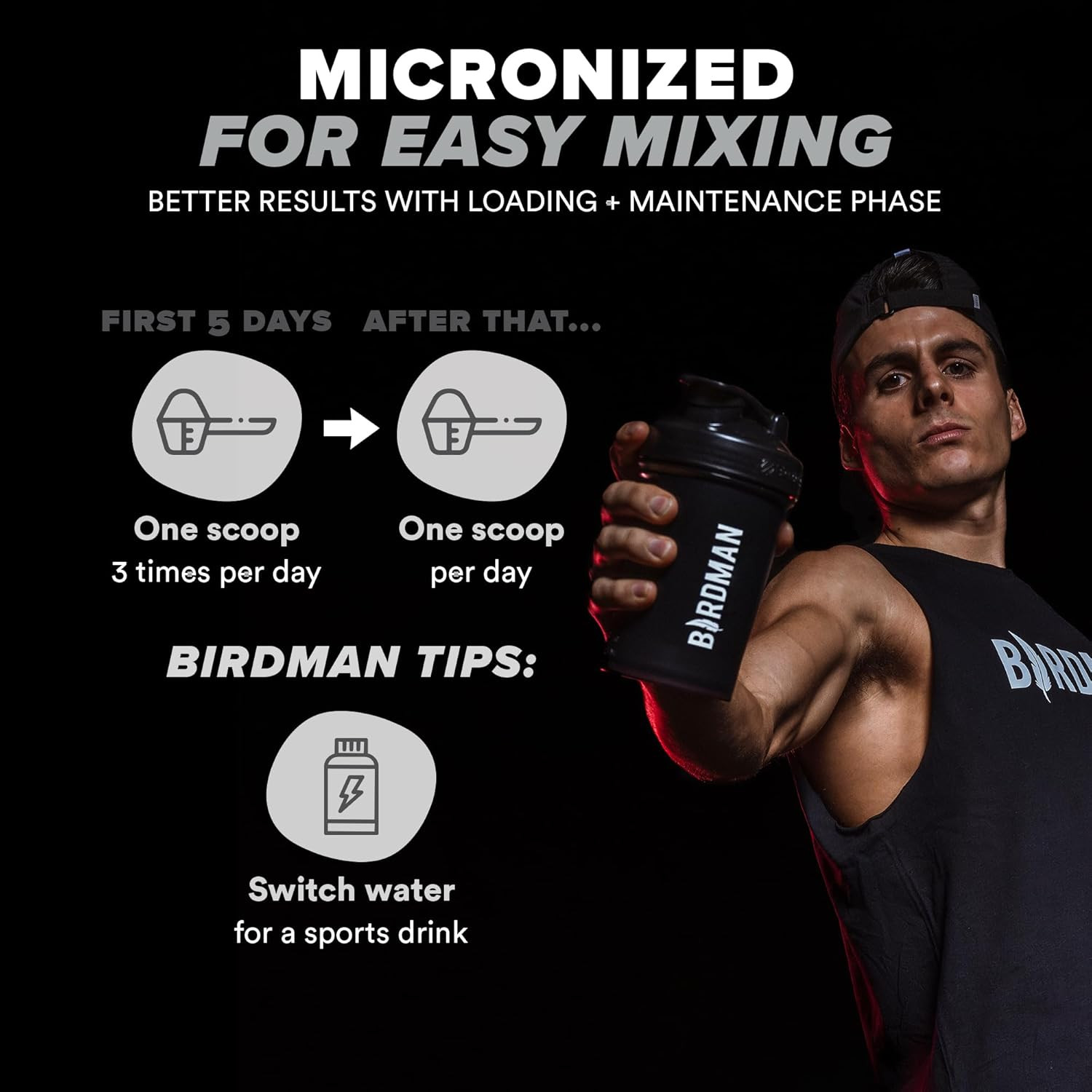 Micronized Creatine Monohydrate Powder, Muscle Recovery, Caffeine Free, Creatin