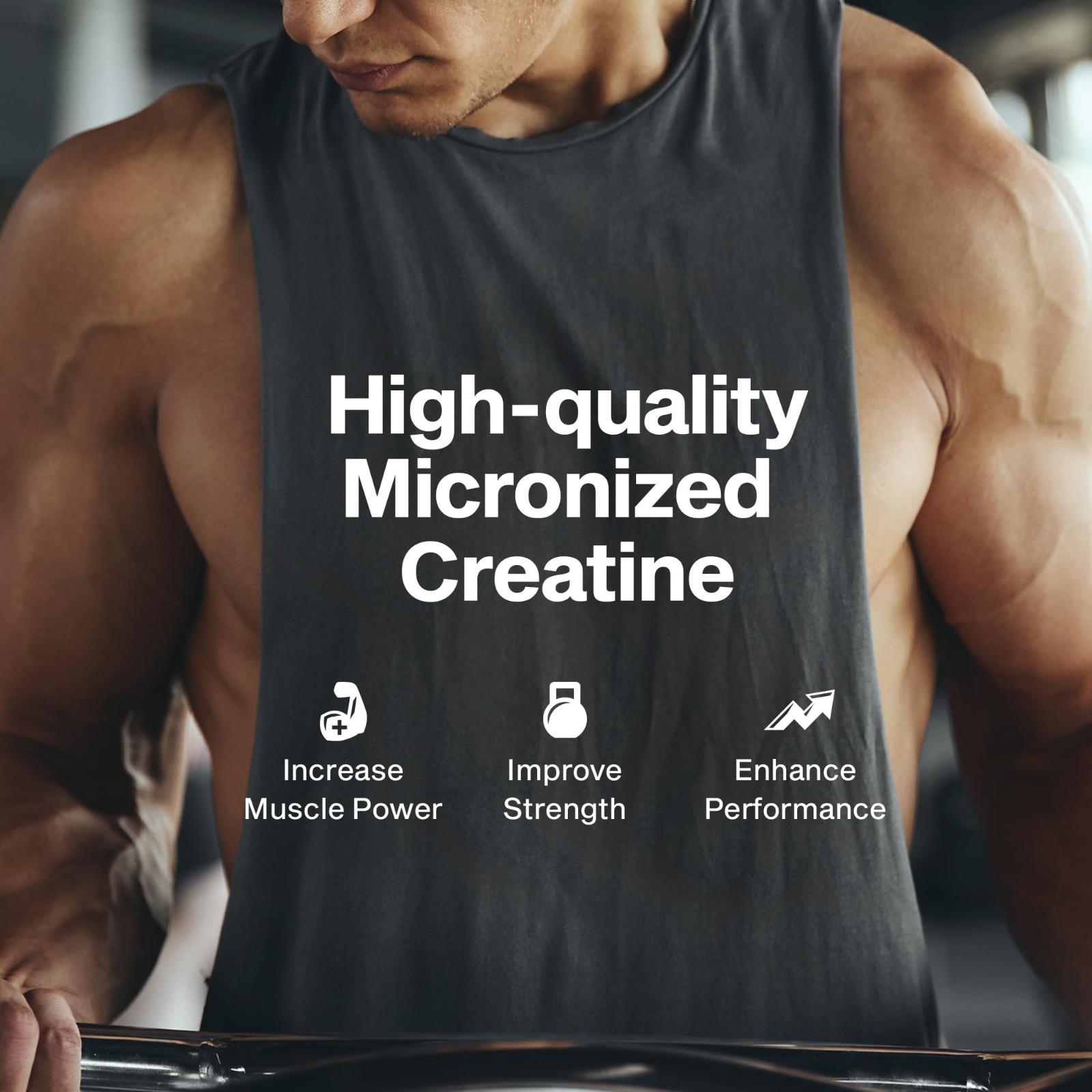 Pure Creatine Monohydrate Powder – 80 Servings, Unflavored Micronized Supplement