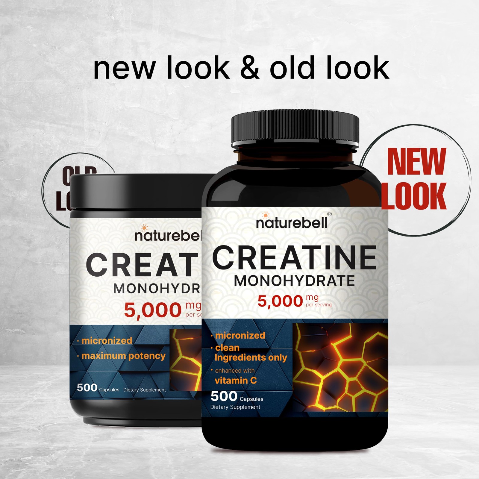 NatureBell Creatine Monohydrate Capsules 5,000mg Per 500 Count (Pack of 1)