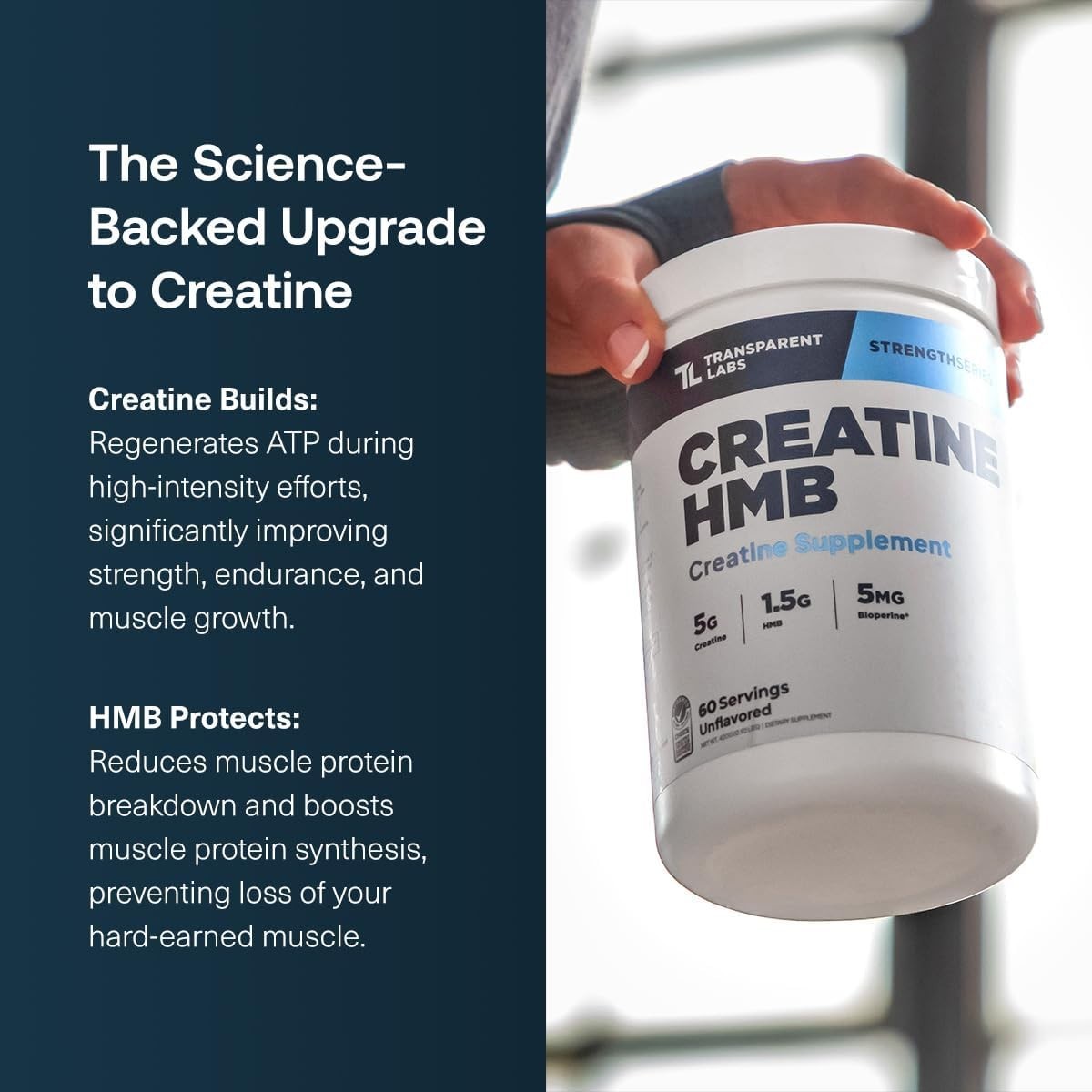 Creatine HMB Powder – 30 Servings Strawberry Lemonade for Peak Muscle Growth