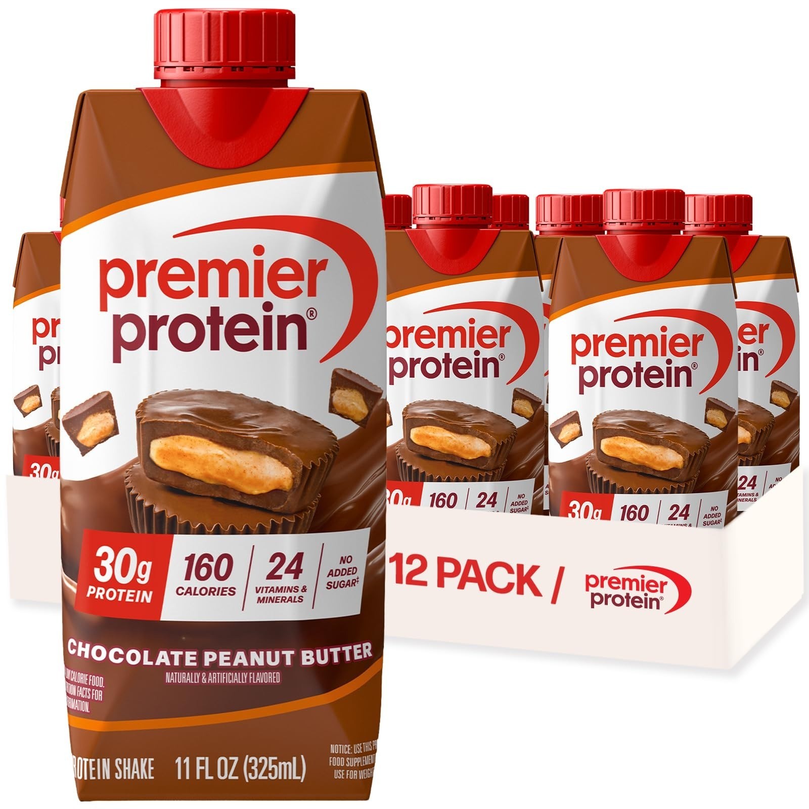 Premier Protein Energy 30g High Protein Shake Cafe Latte 12 Pack
