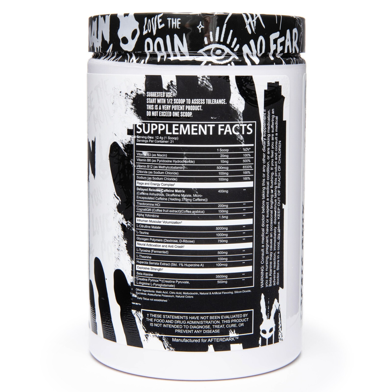 AFTERDARK INHUMAN V2 PREWORKOUT (21 SERVINGS) energy pump focus after dark