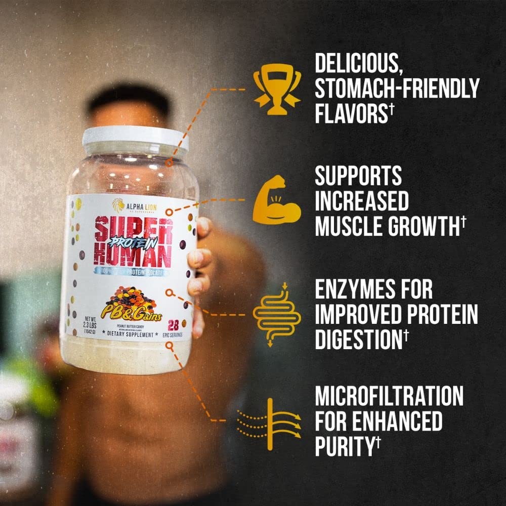 ALPHA LION Superhuman Whey Protein Powder, Great Tasting Pure Whey Protein Is…