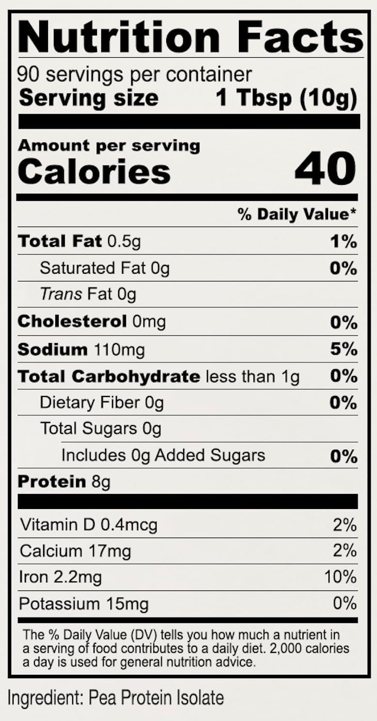Plant-Based Pea Protein 2 lb – Unflavored & Gluten-Free Fitness Booster
