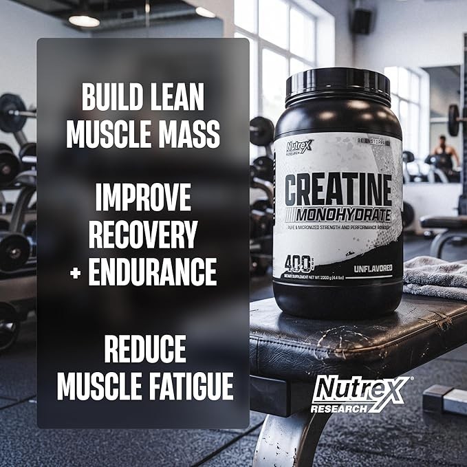 Nutrex Research Creatine Monohydrate Powder Unflavored Micronized Creatine