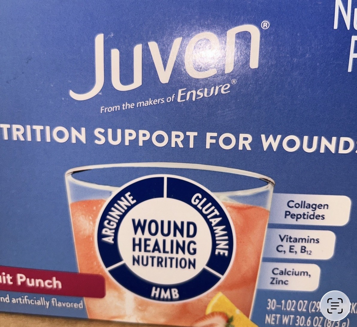 Juven (66680) Therapeutic Nutrition Powder, Fruit Punch – Pack of 30
